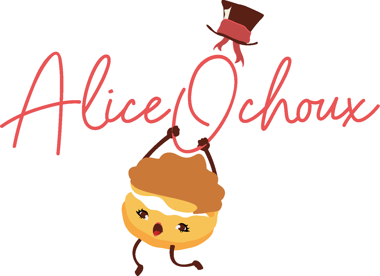 AliceÔchoux I Logo Version Finale I Desserts Pâtisserie choux à la crème